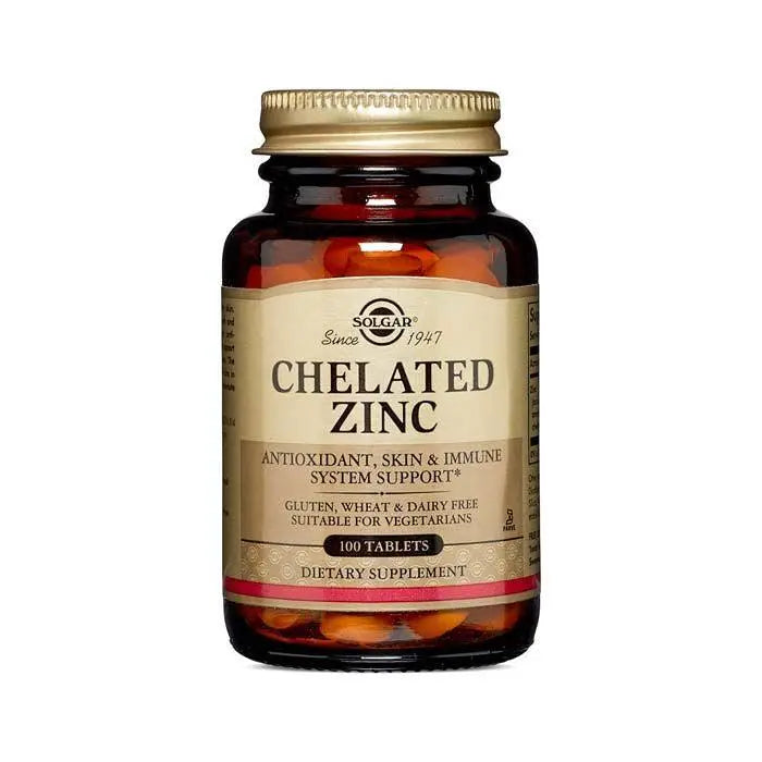 Solgar Chelated Zinc Tablets 100's Solgar