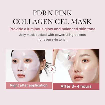 Medicube PDRN Pink Collagen Gel Face Sheet Mask 28g, Pack of 4’s Medicube
