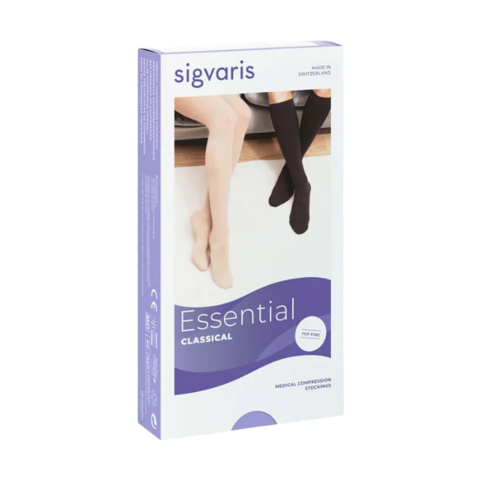 Sigvaris Essential Classical CCL2 Compression Stockings – Thigh Plus Long, Closed Toe, Large