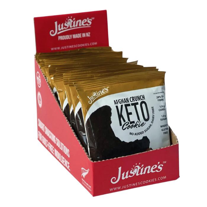 Justine's Afghan Crunch Keto Cookie - 40g x 12s