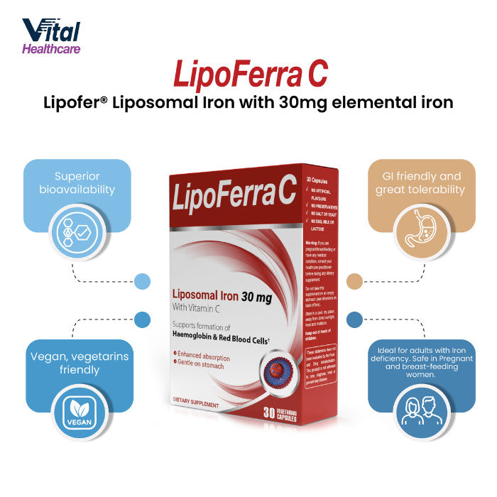 Vital Healthcare Lipoferra C - 30 Capsules Vital Healthcare