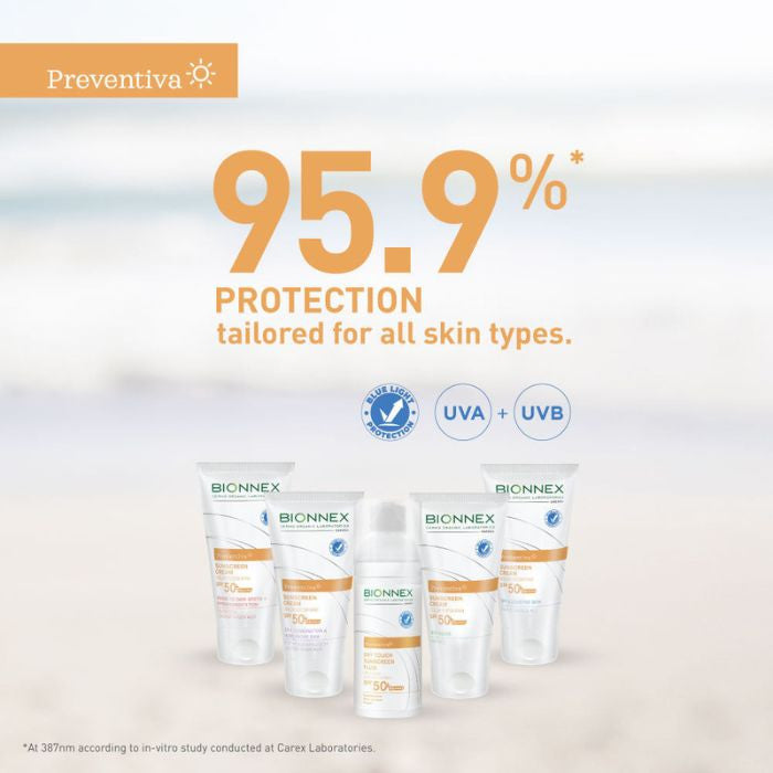 Bionnex Preventiva Sunscreen (SPF 50+) Dry Touch Fluid, Matte Finish, Oil-Free Protection - 50 ml Bionnex