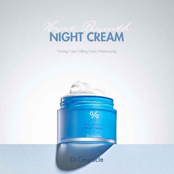 Dr. ceuracle hyal reyouth night cream, deep hydration overnight repair moisturizer - 60g