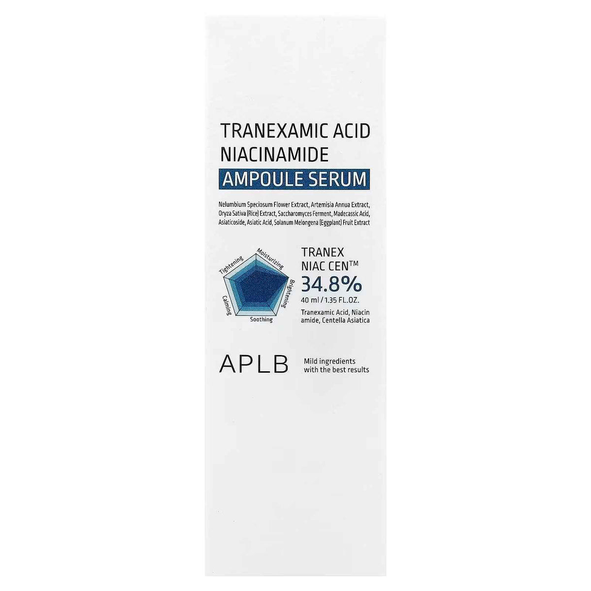 Aplb, tranexamic acid niacinamide ampoule serum , 1.35 fl oz (40 ml)