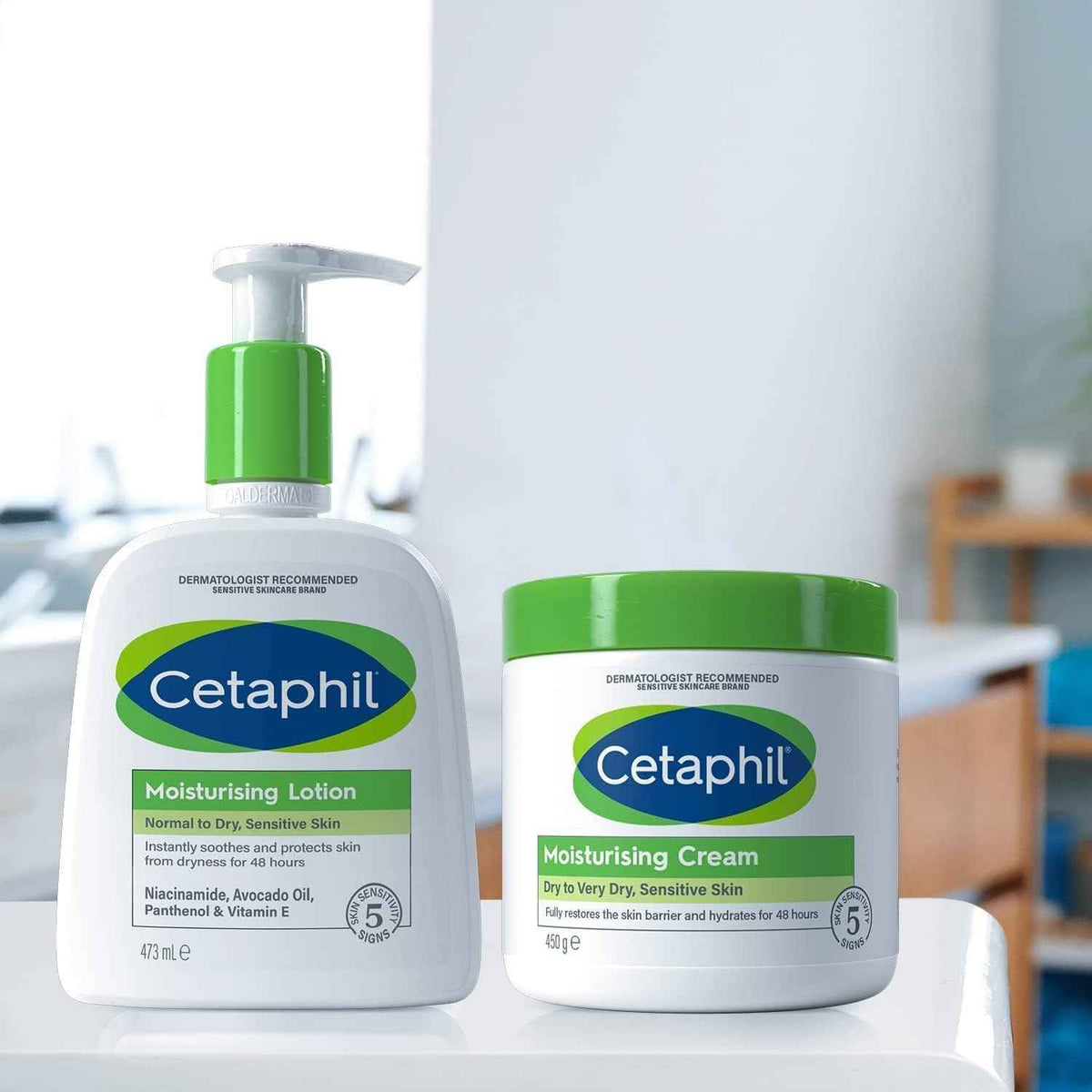 Cetaphil moisturizing lotion – face & body, normal to dry sensitive skin, 236ml