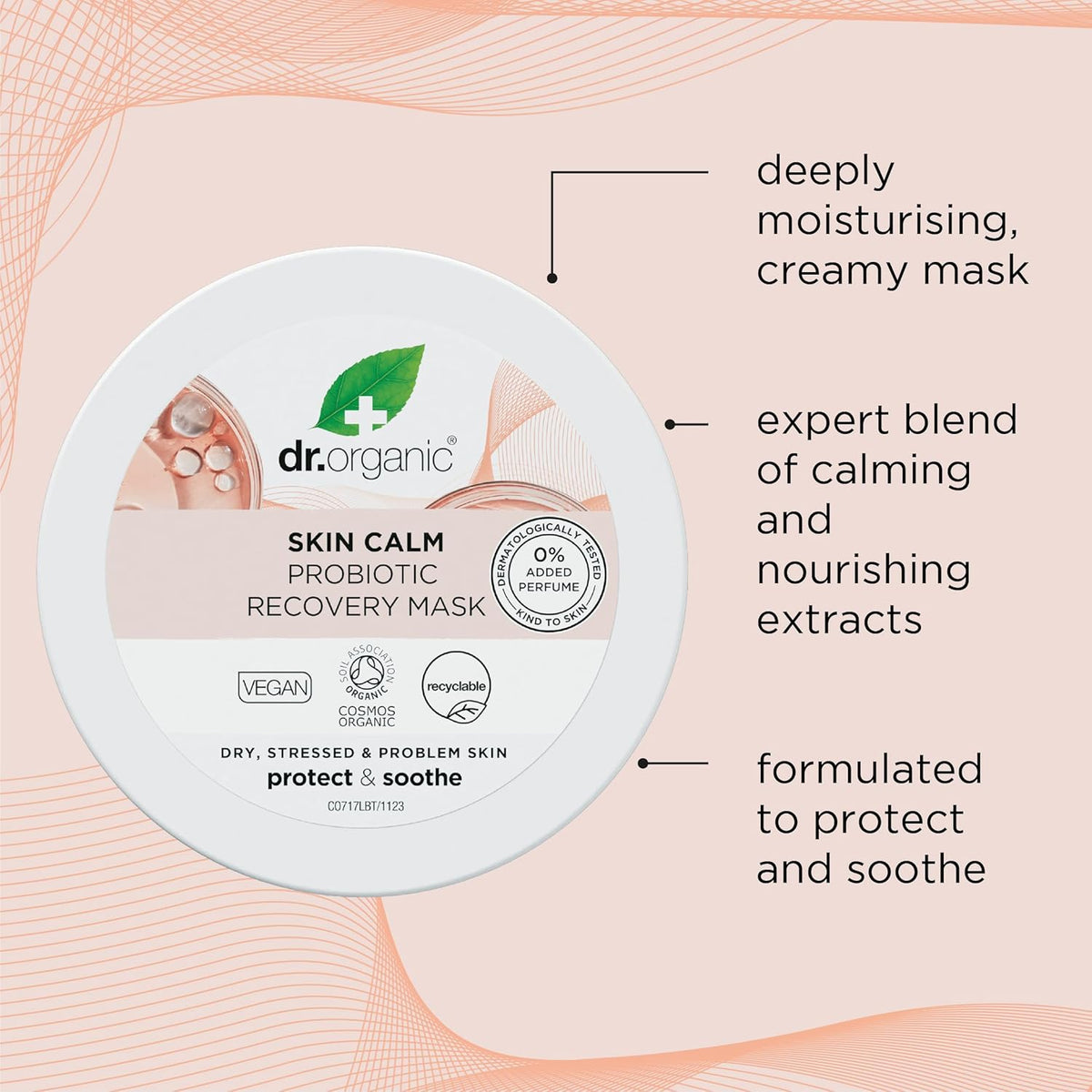 Dr.Organic Skin Calm Probiotic Recovery Mask - 100ml Dr.Organic