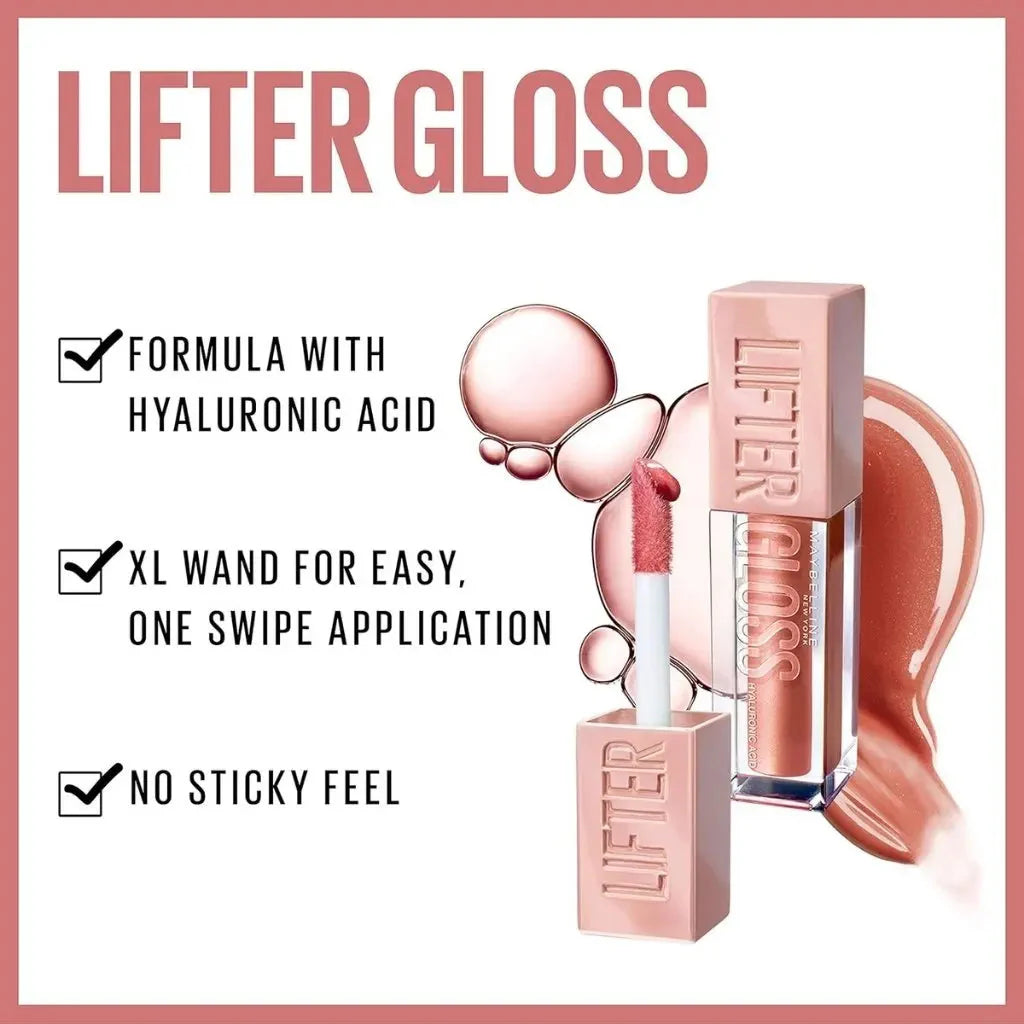 Maybelline New York Lifter Gloss, Lip Gloss With Hyaluronic Acid, 001 Pearl Maybelline