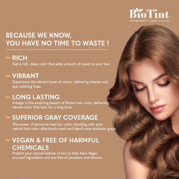 BioTint Permanent Hair Color - 5.3 Light Golden Brown BioTint
