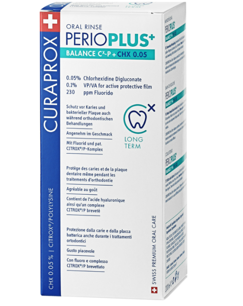 Curaprox Perio Plus+ Balance Mouthwash 0.05% CHX