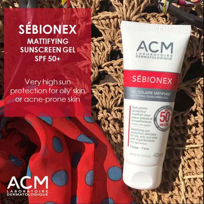 Acm sebionex spf50+ mattifying sunscreen gel 40ml