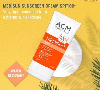 Acm medisun spf100 face sunscreen cream for sun protection 40ml
