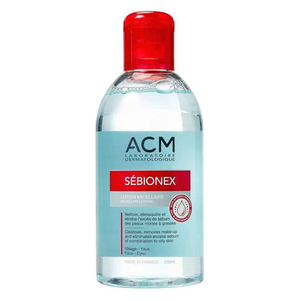 Acm sebionex micellar cleanser make-up remover lotion for face & eyes 250ml