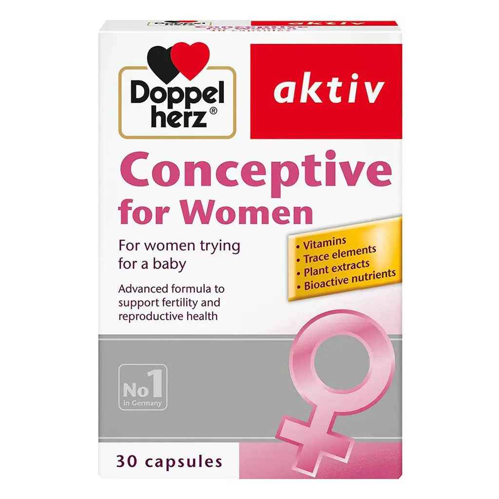 Doppelherz aktiv conceptive capsules for women's fertility & reproductive health, pack of 30's