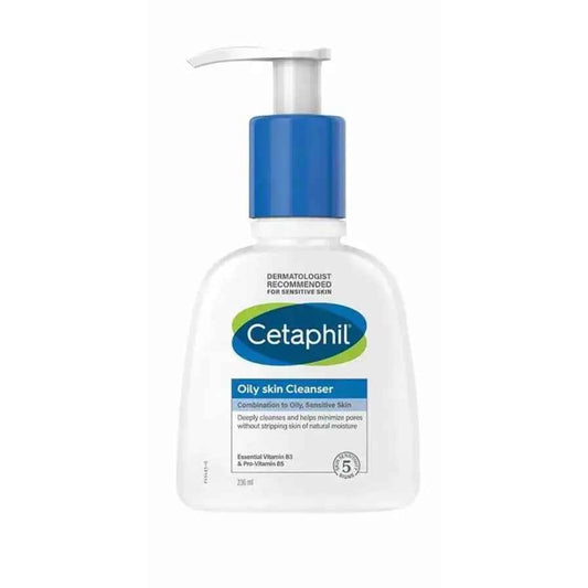 Cetaphil oily skin cleanser, foaming face & body wash with combination to oily and sensitive skin - 236ml