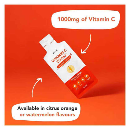 Zooki Liposomal Vitamin C 1000mg Orange Flavor Liquid Sachets 15ml, Pack of 14's