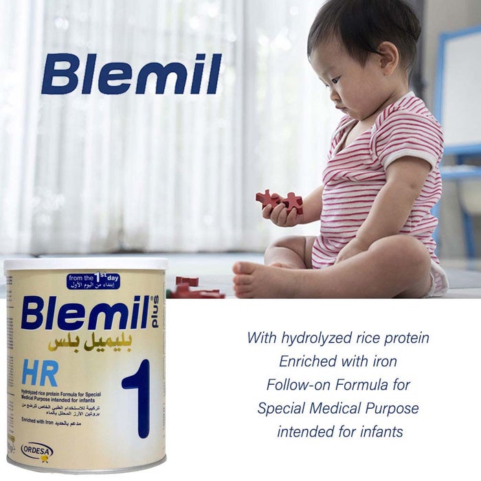 Blemil Plus Stage 1 HR Hydrolyzed Rice Protein Baby Milk Formula For 0 To 6 Months With Cow Milk Allergy 400g Blemil