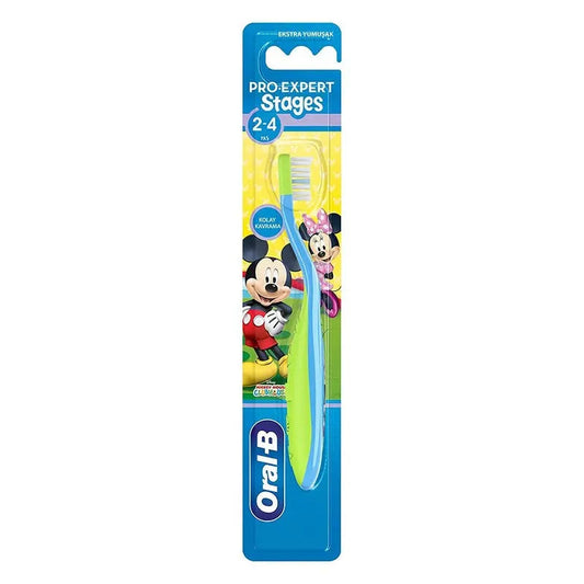 Oral-B Pro-Expert Stages 2-4 Years Disney Mickey Mouse Toothbrush Assorted, Pack of 1's Oral B