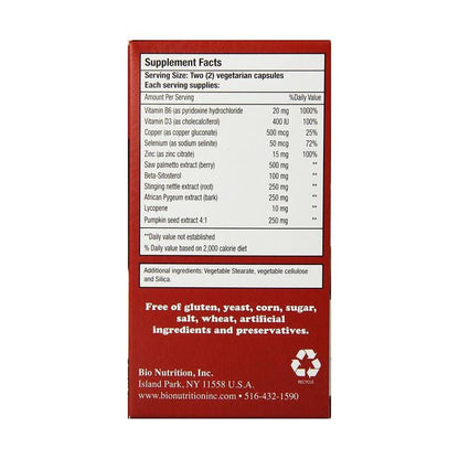 Bio Nutrition Prostate Wellness 60's Bio Nutrition