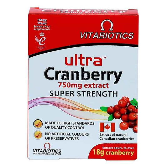 Vitabiotics Ultra Cranberry Extract 750mg Tablets Pack of 30's