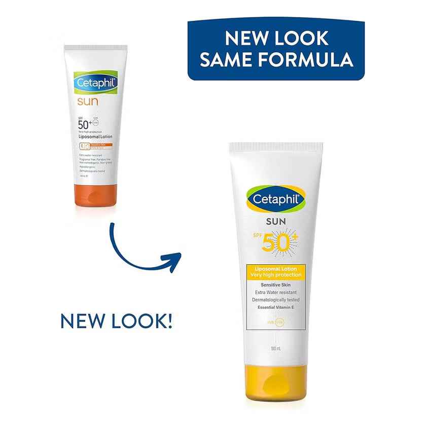 Cetaphil sun spf 50+ very high protection light gel, moisturizer sunscreen for face & body with very sensitive/oily skin - 100ml