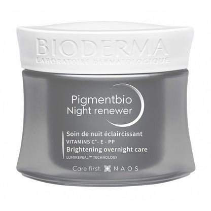 Bioderma Pigmentbio Night Renewer Brightening Overnight Skin Cream For Hyperpigmented Skin 50 mL Bioderma