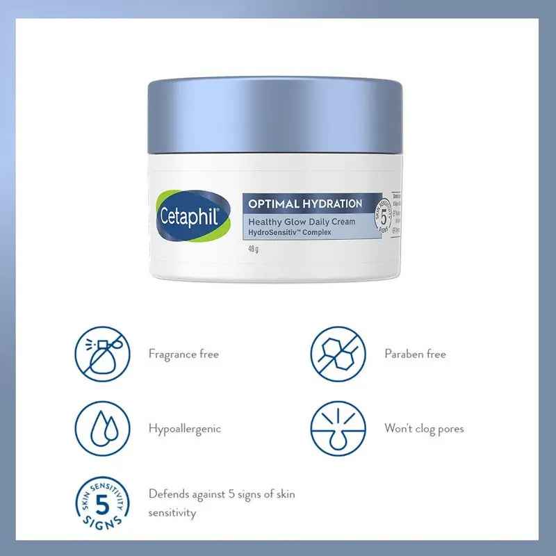 Cetaphil optimal hydration healthy glow daily moisturizing cream 48g