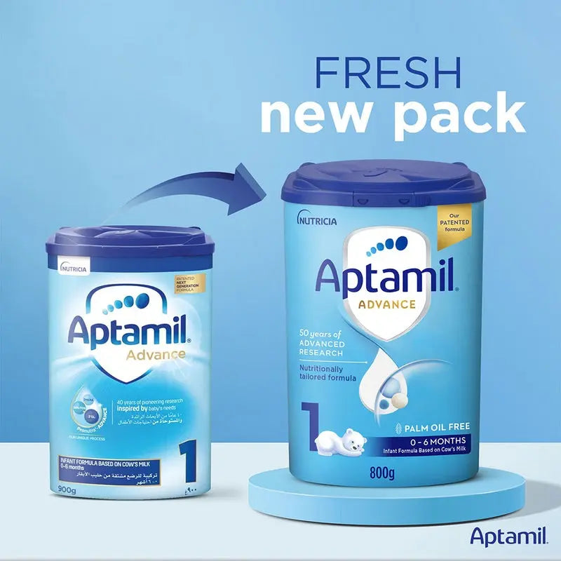 Aptamil Advance Stage 1 Palm Oil Free Baby Milk Formula For 0 To 6 Months 800g Aptamil