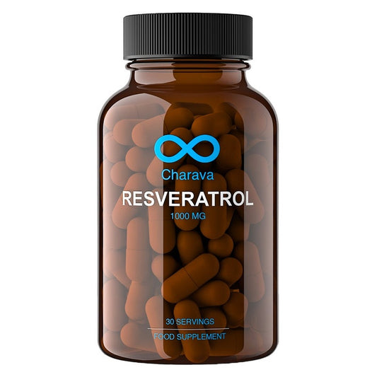 Charava Resveratrol 1000mg Antiaging Supplement Capsules, Pack of 30's Charava