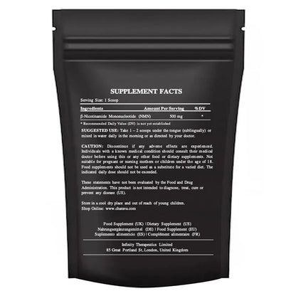 Charava NMN Antiaging Supplement NAD+ Activator Powder 30g - 60 Servings Charava