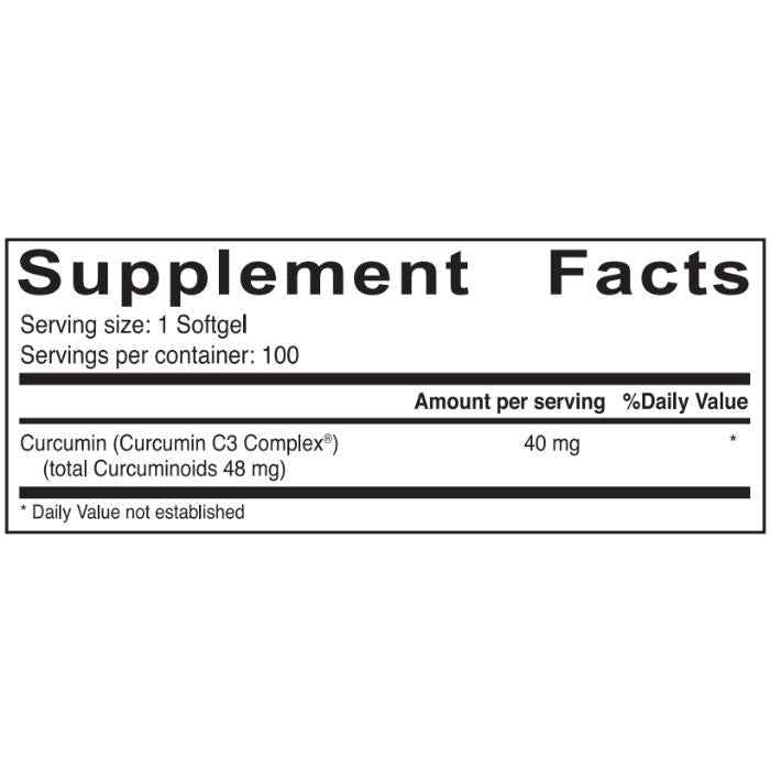 Sunshine Nutrition High Potency Curcumin 100 Softgels