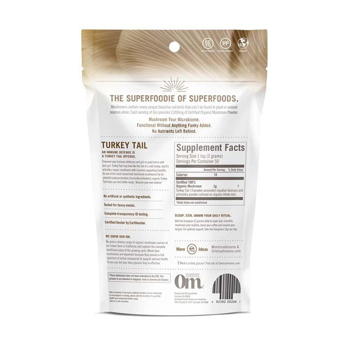 Om Turkey Tail Organic Mushroom Powder 100g OM