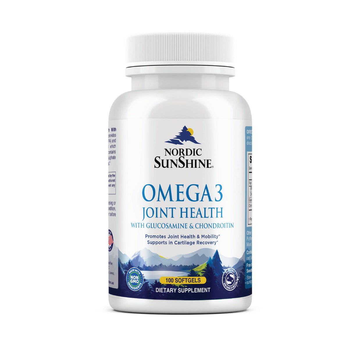 Nordic Sunshine Omega 3 Joint Health With Glucosamine & Chondroitin - 100 Softgels Nordic Sunshine
