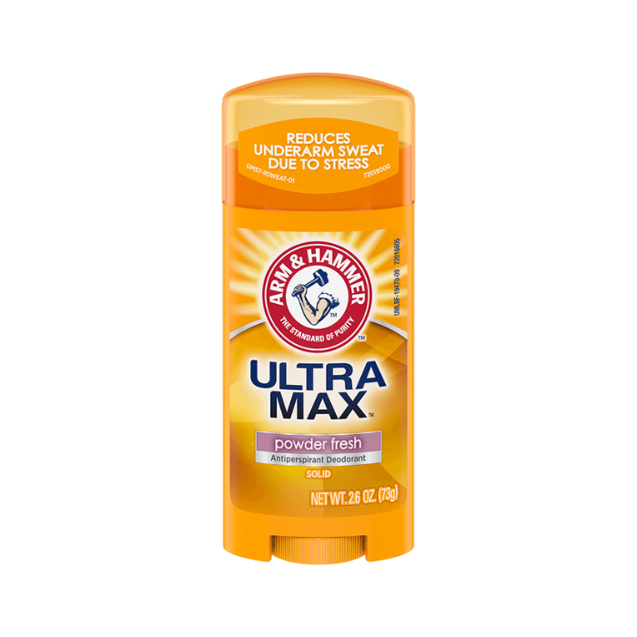 Arm and hammer ultra max deodorant stick powder fresh 73g