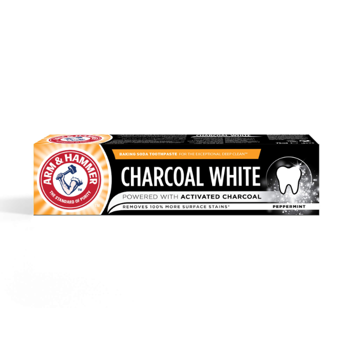 Arm and hammer charcoal white toothpaste 75ml