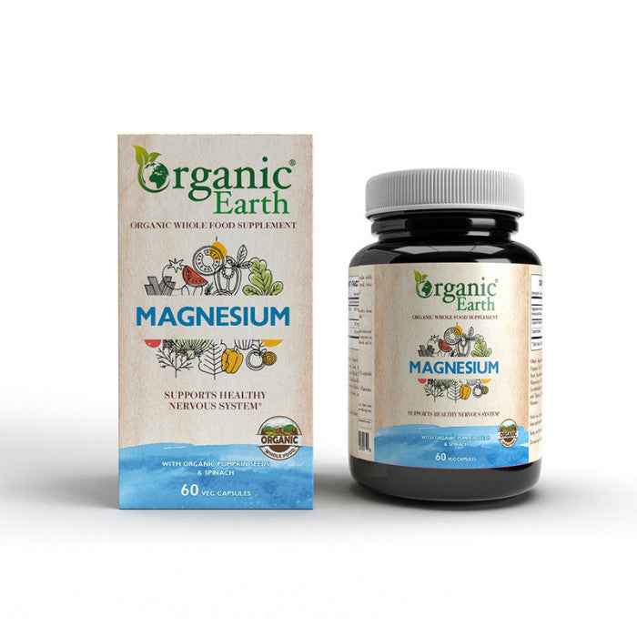 Organic Earth Magnesium 60 Capsules – Bioavailable Fermented Formula