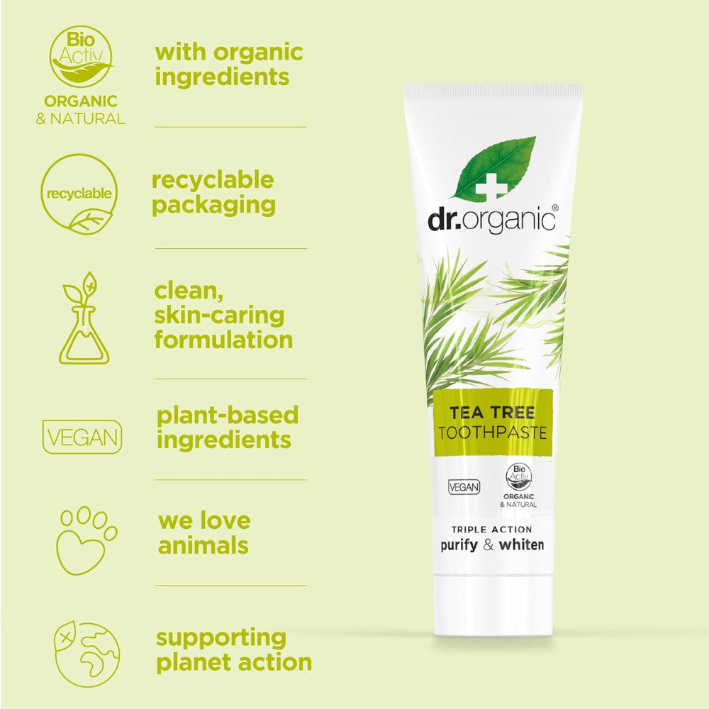 Dr. Organic Tea Tree Toothpaste - 100ml Dr.Organic