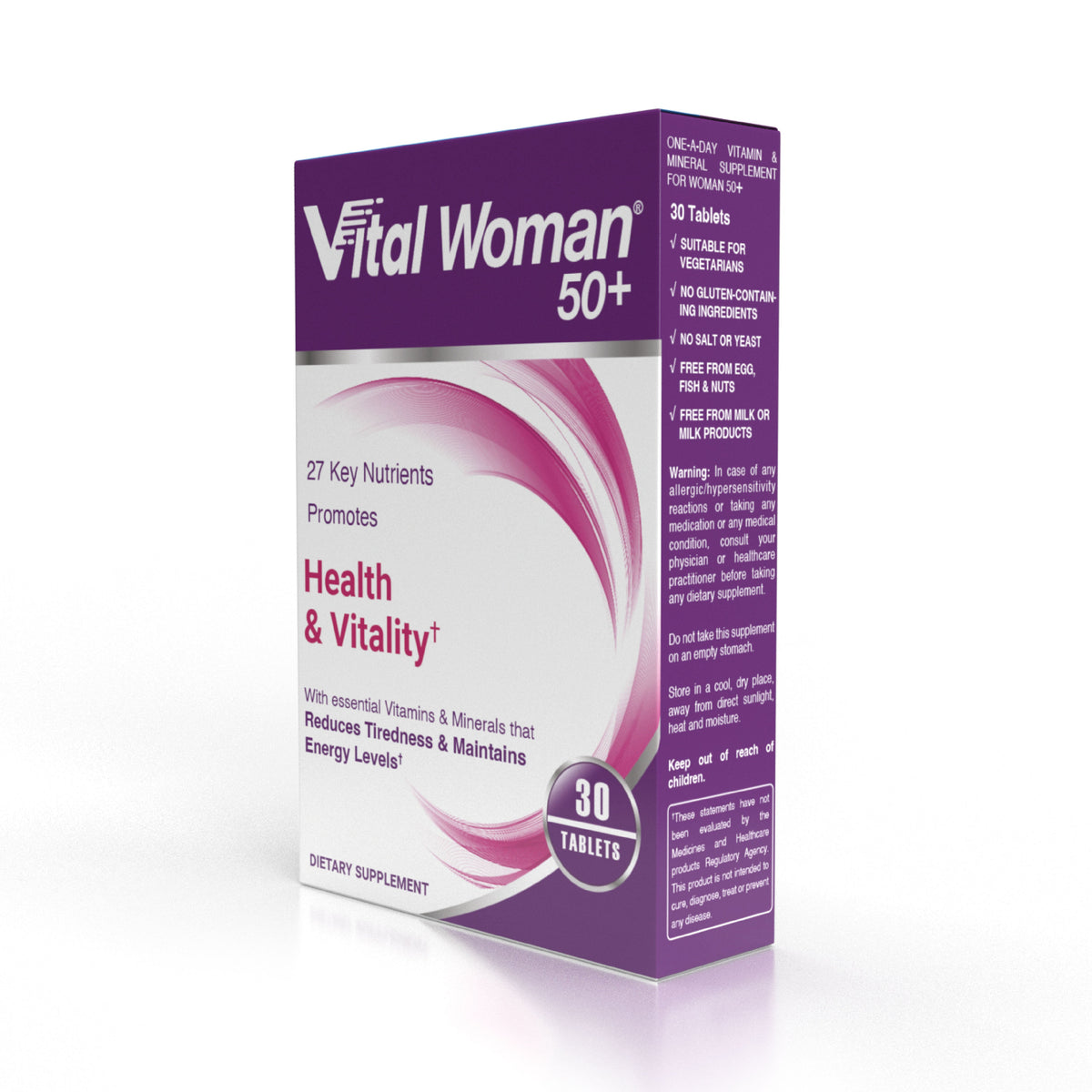 Vital Healthcare Woman 50+ Multivitamin - Heart, Vision, Energy & Immune Support - 30 Tablets Vital Healthcare