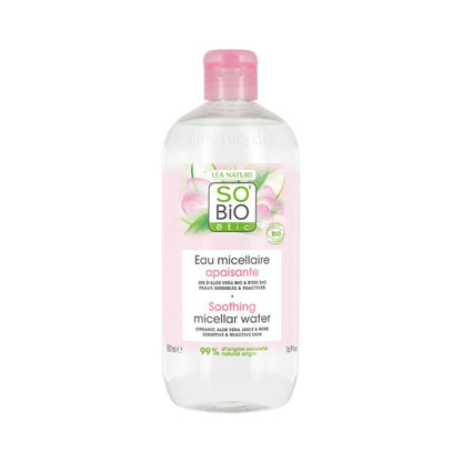 So Bio Etic Organic Soothing Micellar Water Aloe Vera Sensitive and Reactive Skin 99% Natural 500ml So Bio Etic
