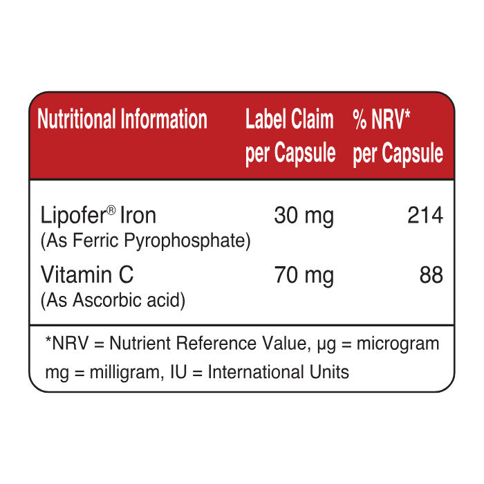 Vital Healthcare Lipoferra C - 30 Capsules Vital Healthcare