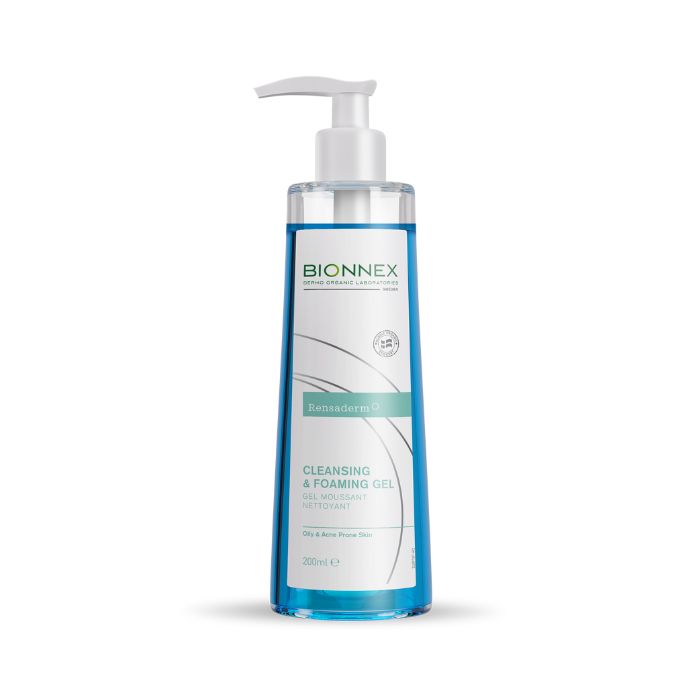 Bionnex Rensaderm Cleansing & Foaming Gel Cleanser for Oily and Acne-Prone Skin with Trio-Acid Complex - 200ml Bionnex