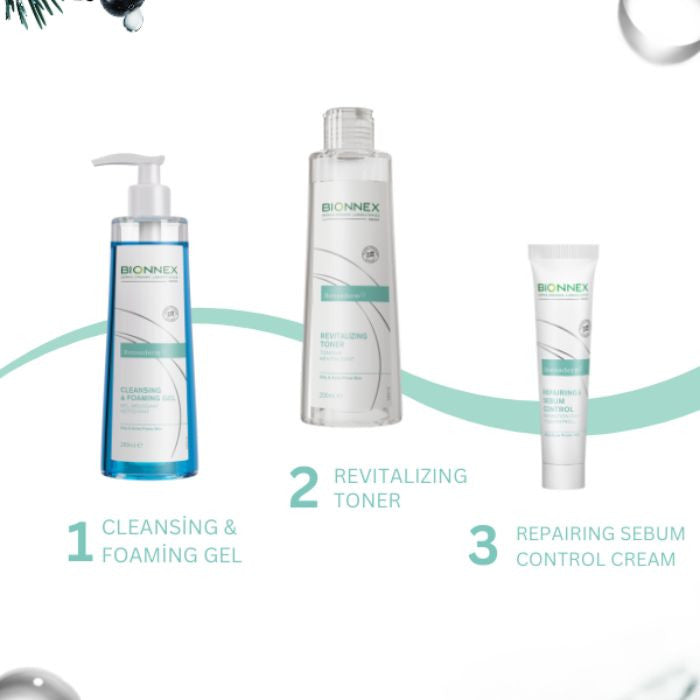 Bionnex Rensaderm Cleansing & Foaming Gel Cleanser for Oily and Acne-Prone Skin with Trio-Acid Complex - 200ml Bionnex