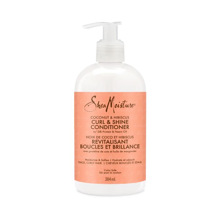 Shea Moisture Coconut and Hibiscus Curl Conditioner Hydrating Curl and Shine Hair Care 384ml Shea Moisture