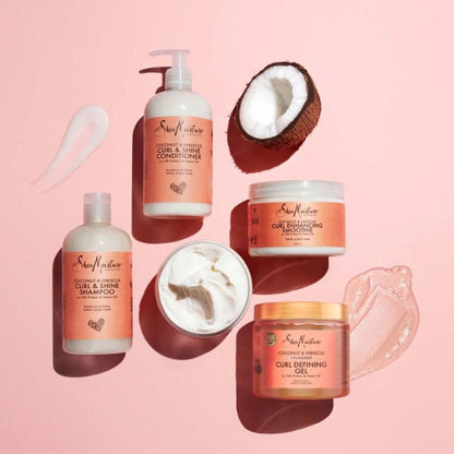 Shea Moisture Coconut and Hibiscus Curl Conditioner Hydrating Curl and Shine Hair Care 384ml Shea Moisture