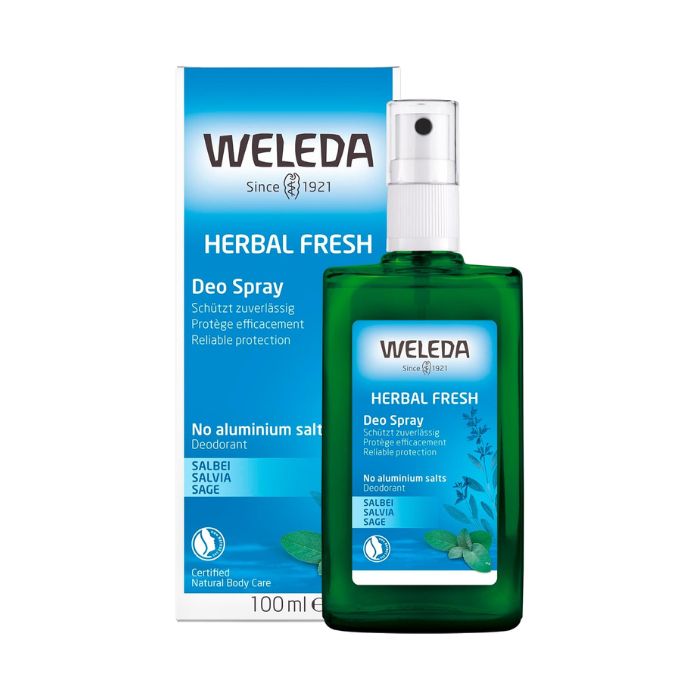 Weleda Sage Deodorant Spray, Natural Freshness, Aluminum-Free, Non-Aerosol - 100ml Weleda