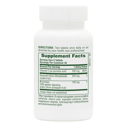 Natures Plus Quercetin Plus With Vitamin C & Bromelain - 90 Tablets Natures Plus