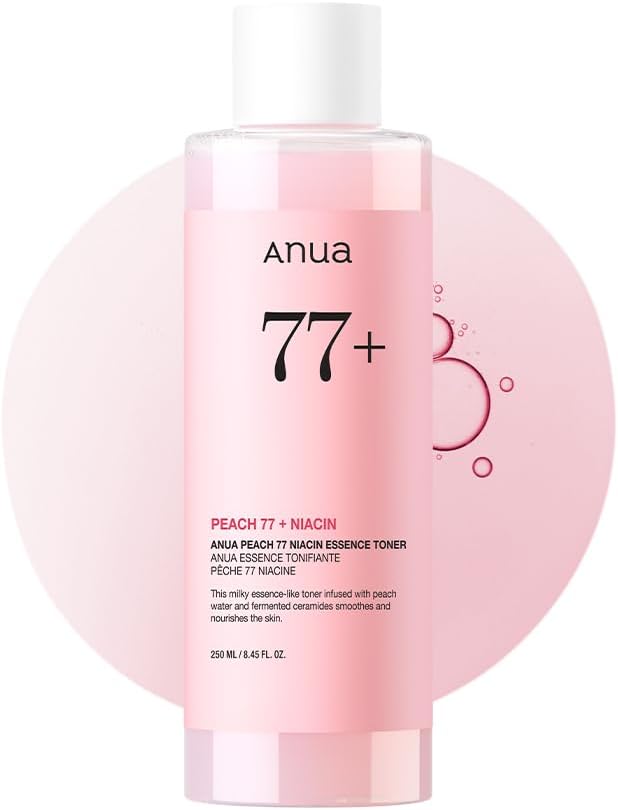 Anua Peach 77% Niacin Essence Facial Toner For Radiant & Plumping Skin 250ml Anua