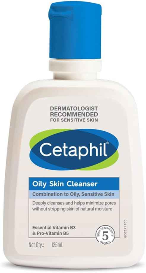 Cetaphil oily skin cleanser foaming face & body wash with combination to oily and sensitive skin - 125ml