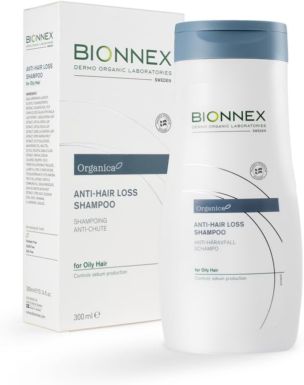 Bionnex Organica Anti-Hair Loss Shampoo for Oily Scalp with 25 Natural Plant & Sea Extracts, Vitamins & Minerals – 300ml Bionnex