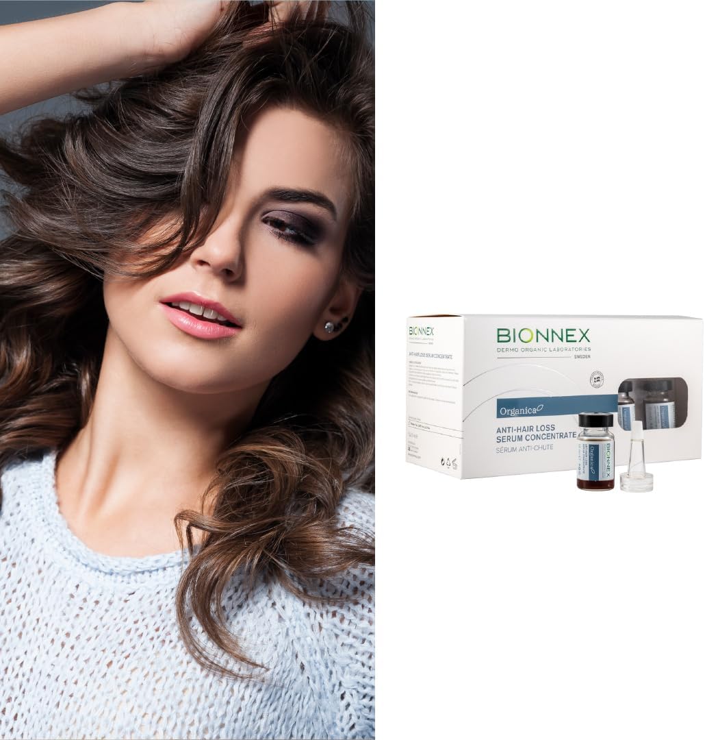 Bionnex Organica Anti-Loss Serum – with Sea Extracts, Vitamins &amp Minerals Strengthens Roots, Revives Scalp, Boosts Density – 12 * 10 ML Bionnex
