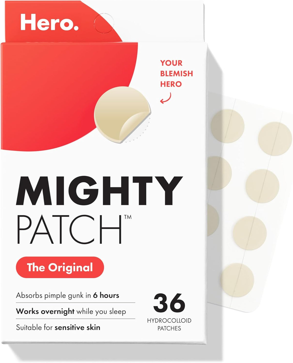 Mighty Patch Original Hydrocolloid Blemish Patches 36ct